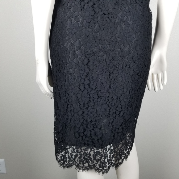 Balenciaga 2009 Black Lace Knee Length Dress Size 38 - Picture 7 of 12